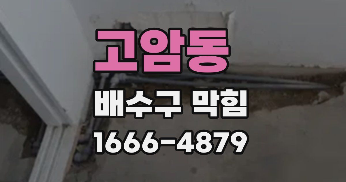 고암동 배수구 막힘
