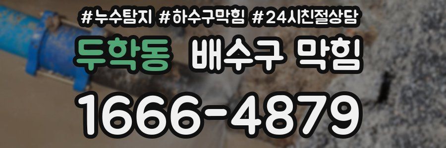 두학동 배수구 막힘