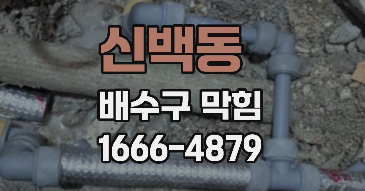신백동 배수구 막힘