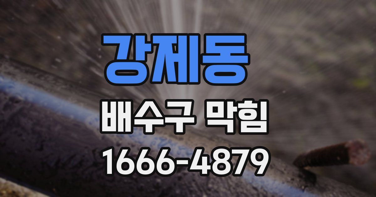 강제동 배수구 막힘