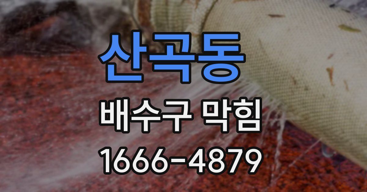 산곡동 배수구 막힘