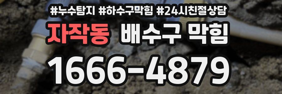자작동 배수구 막힘