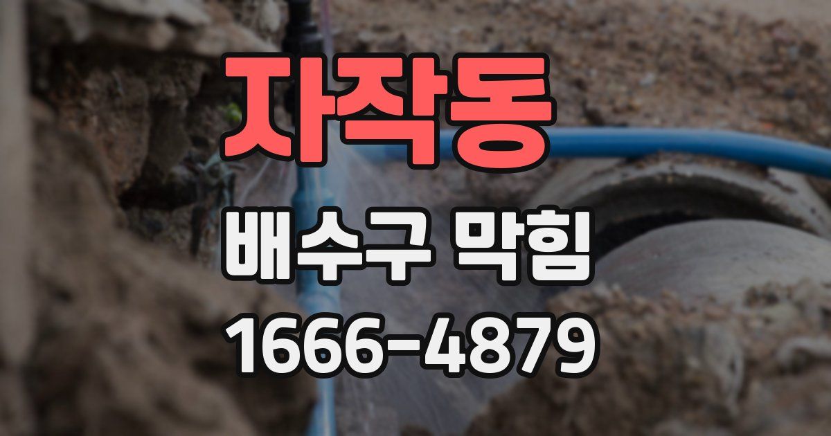 자작동 배수구 막힘