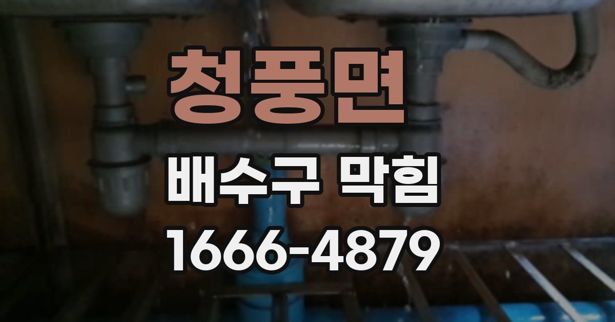 청풍면 배수구 막힘