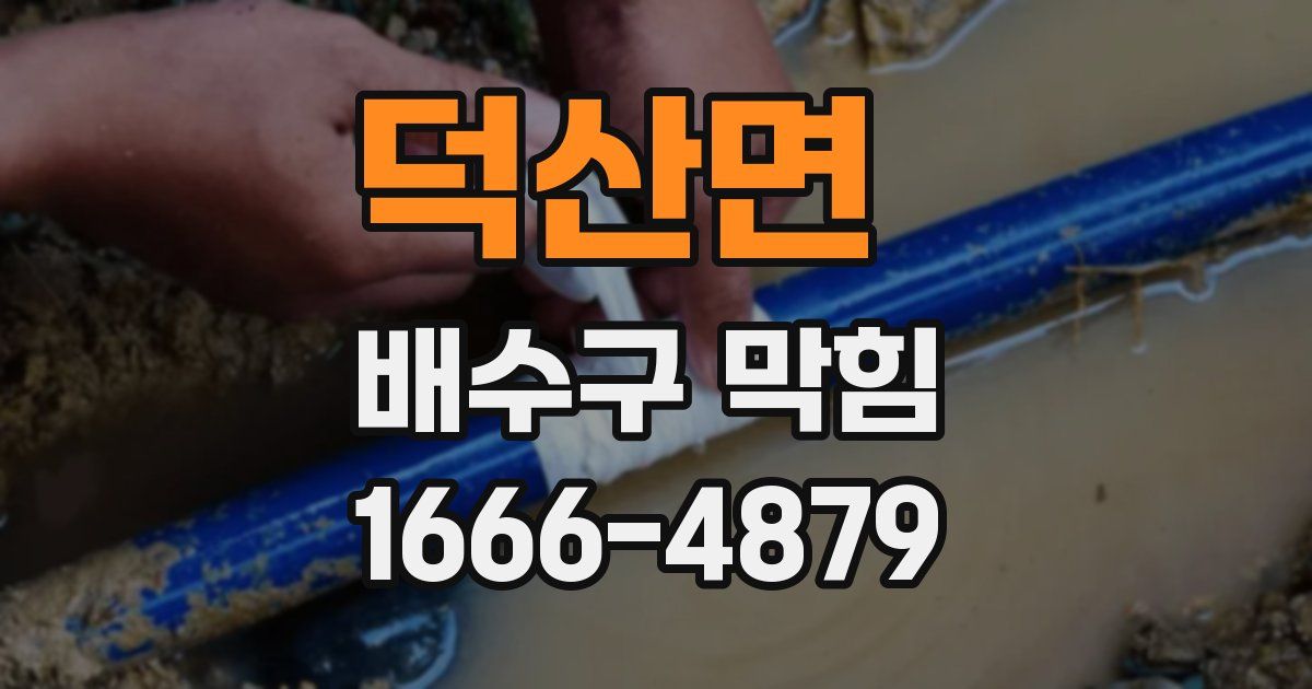 덕산면 배수구 막힘