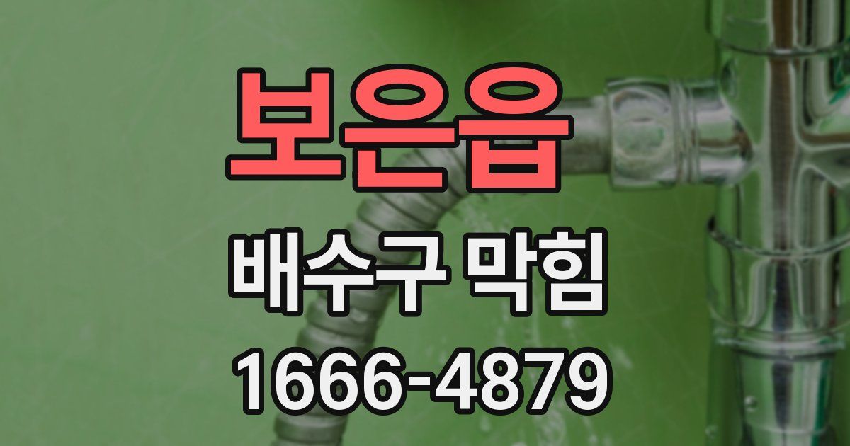 보은읍 배수구 막힘