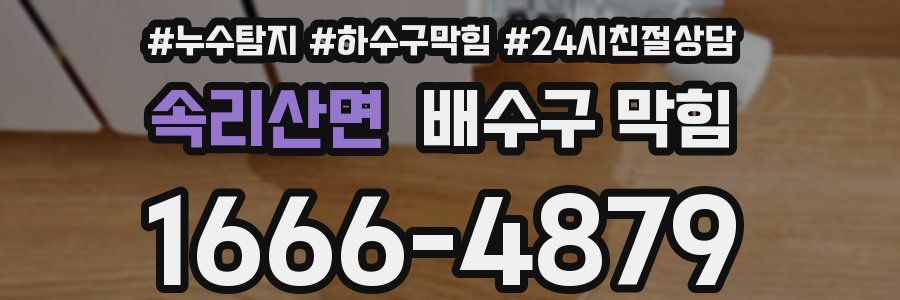 속리산면 배수구 막힘