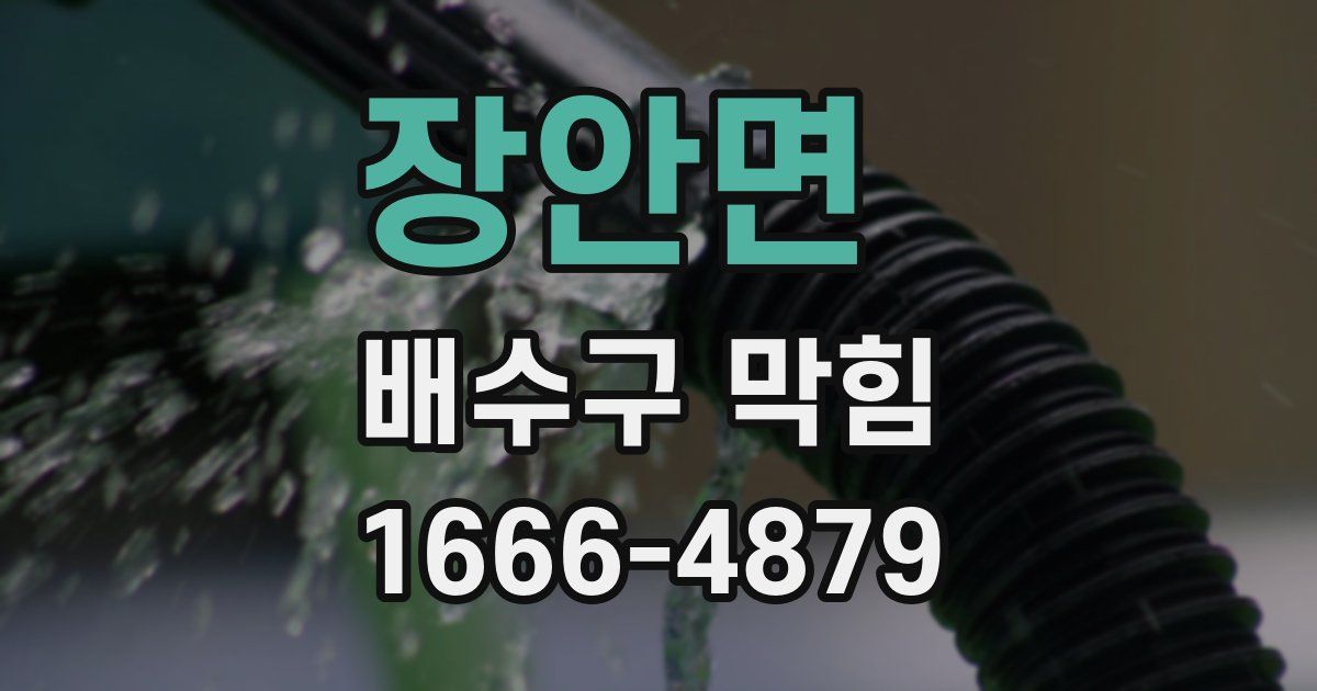 장안면 배수구 막힘