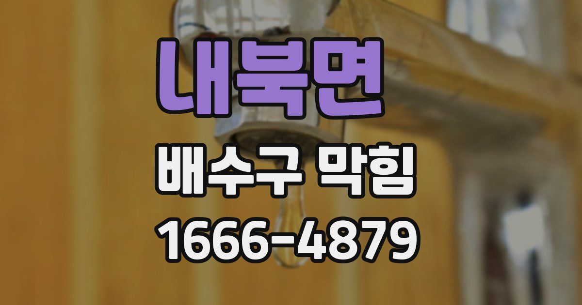 내북면 배수구 막힘