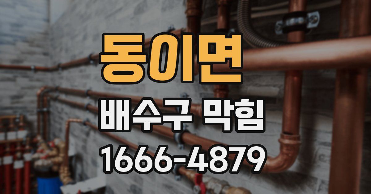 동이면 배수구 막힘