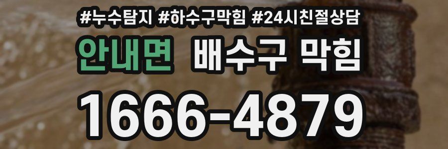 안내면 배수구 막힘