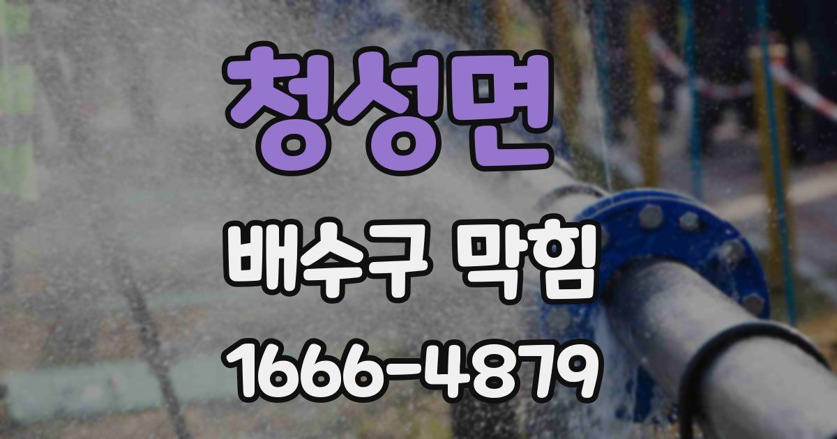 청성면 배수구 막힘