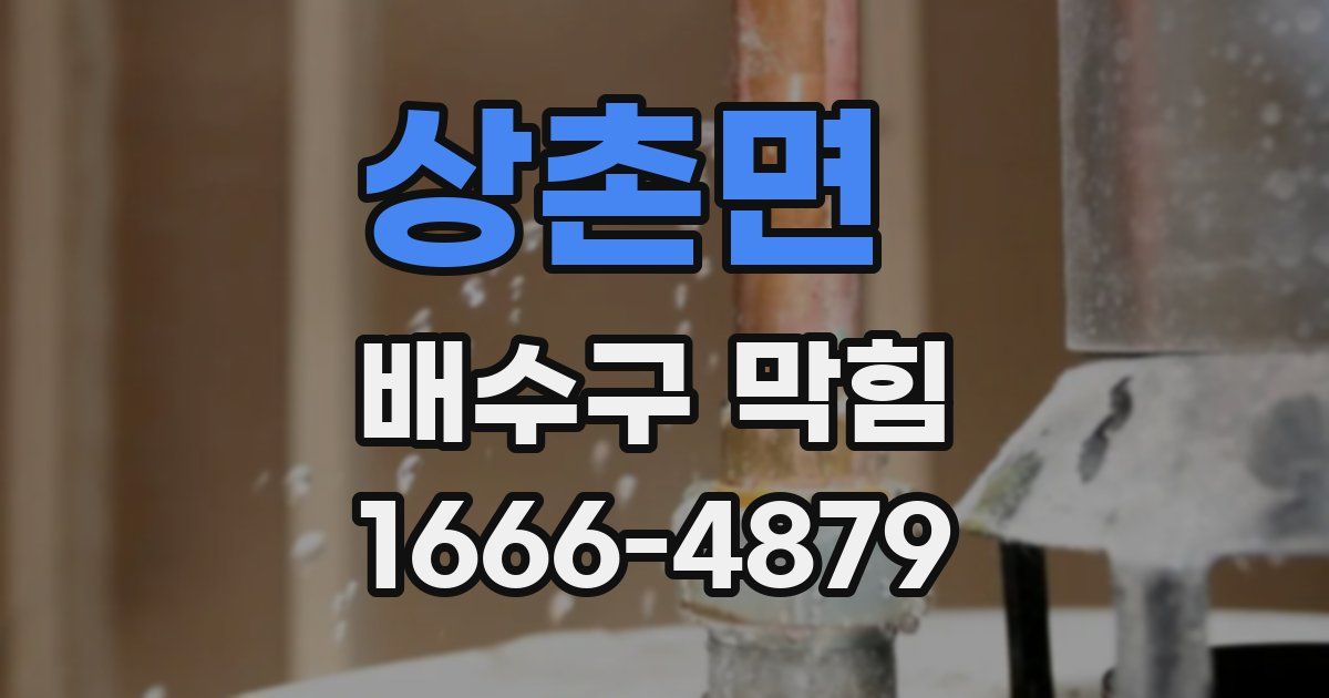 상촌면 배수구 막힘