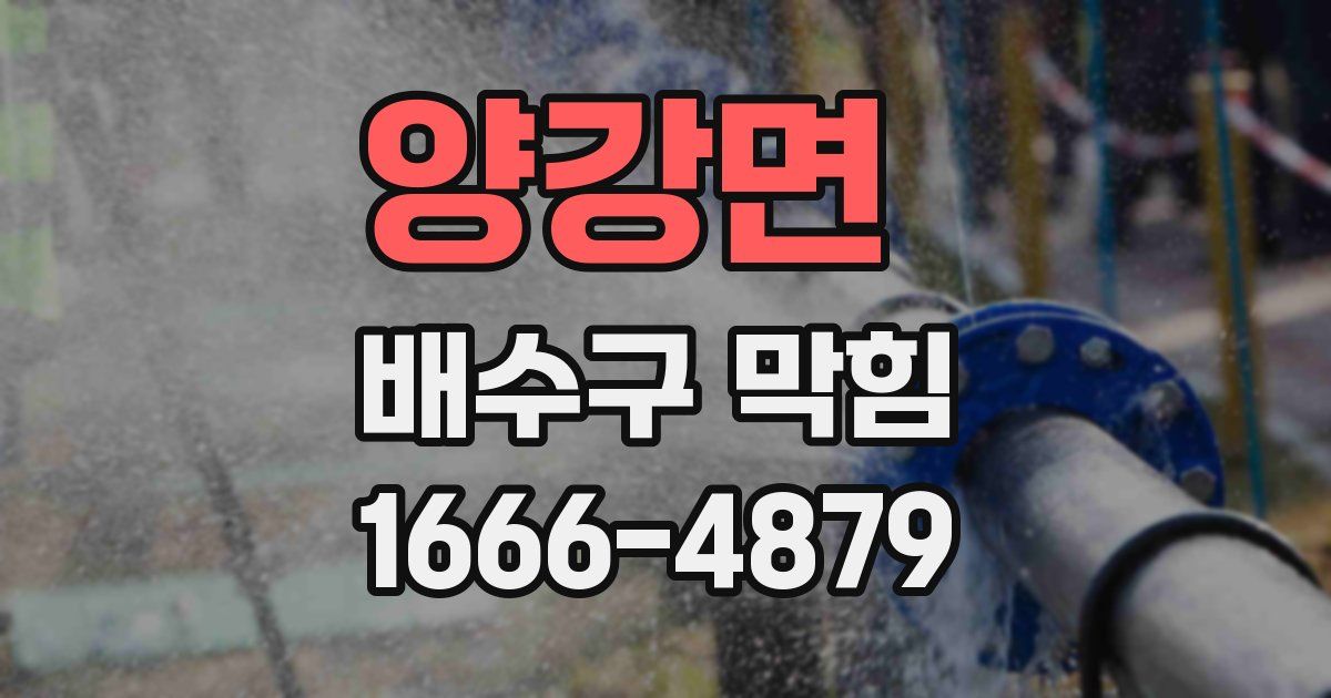 양강면 배수구 막힘
