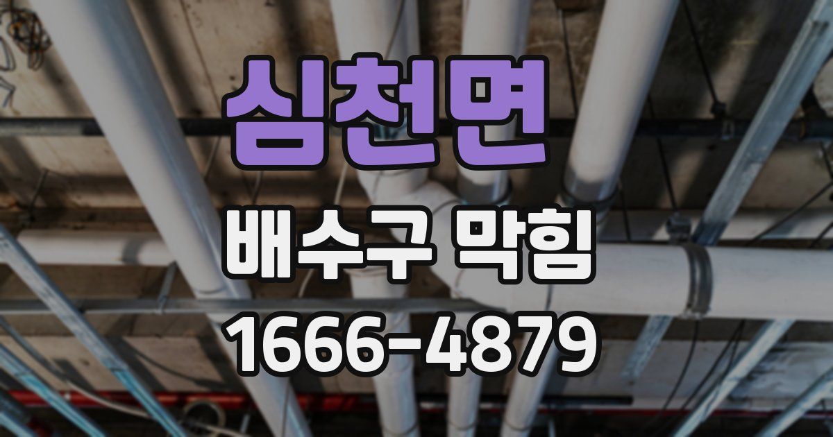 심천면 배수구 막힘