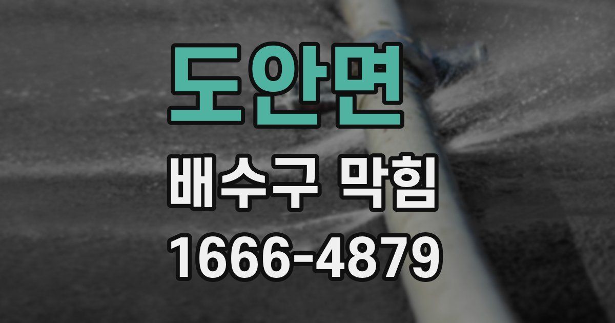 도안면 배수구 막힘