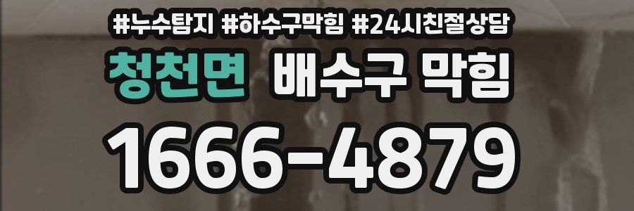 청천면 배수구 막힘