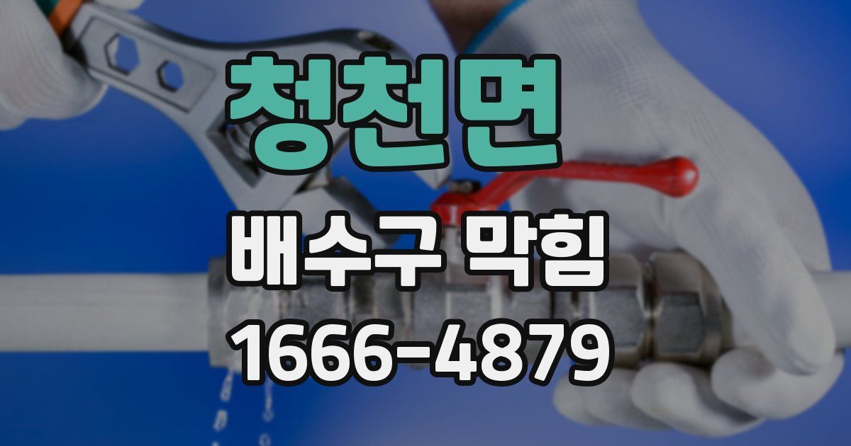청천면 배수구 막힘