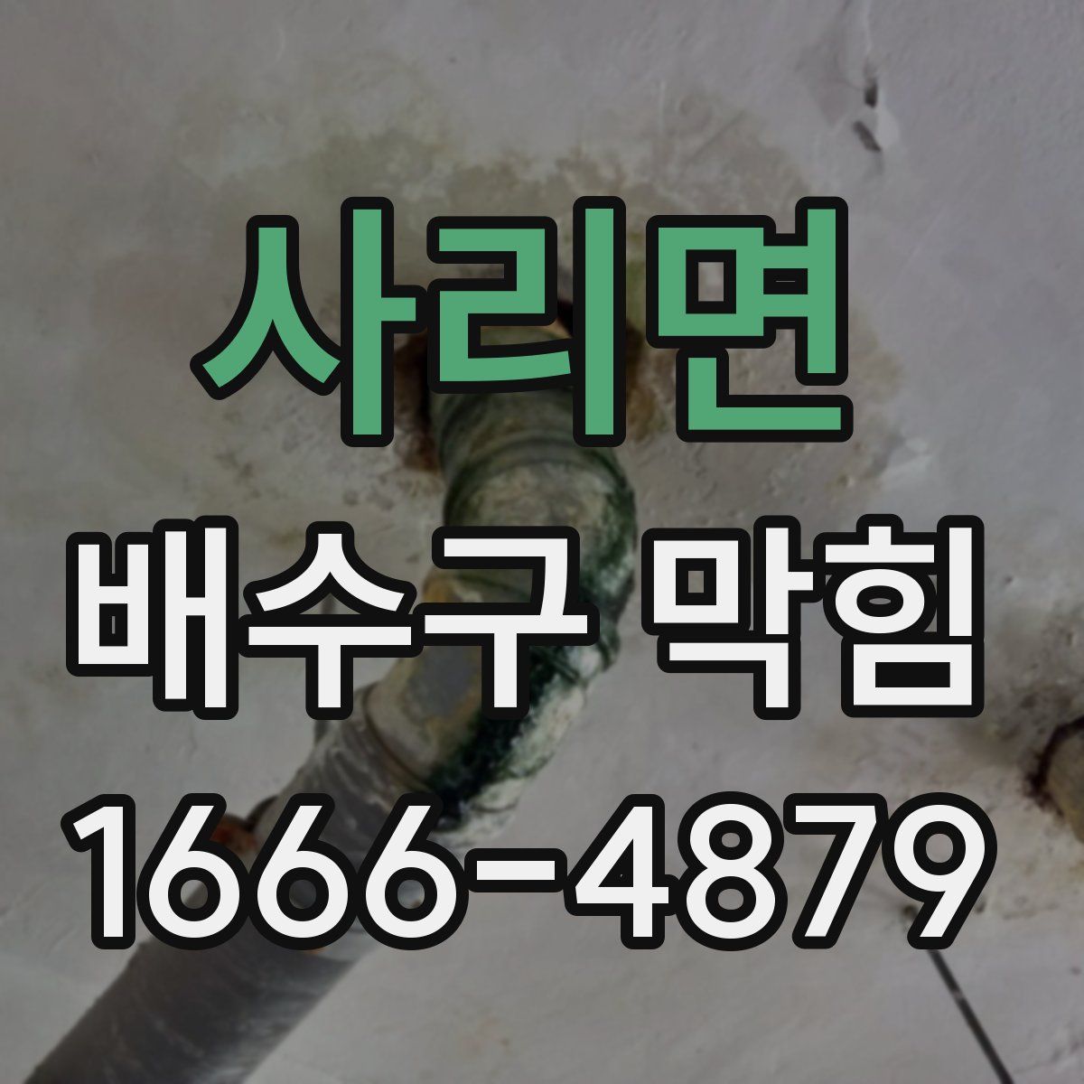 사리면 배수구 막힘