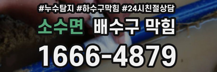 소수면 배수구 막힘