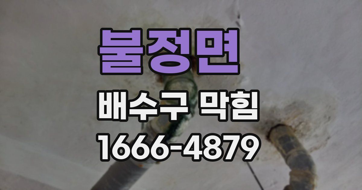 불정면 배수구 막힘