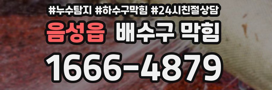 음성읍 배수구 막힘