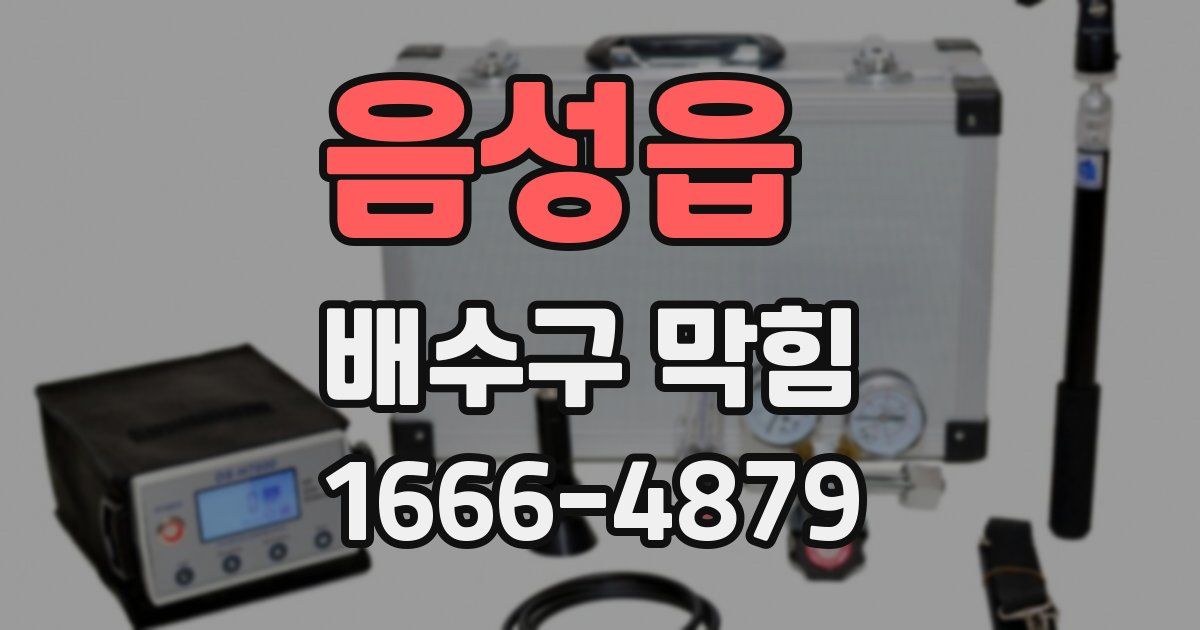 음성읍 배수구 막힘