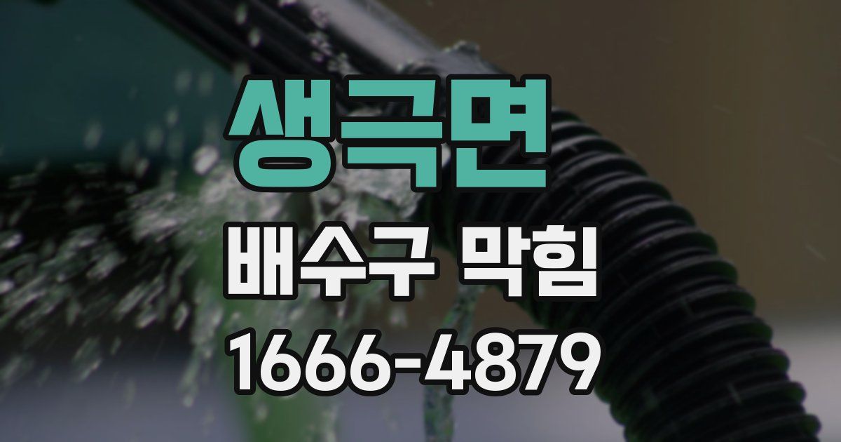 생극면 배수구 막힘