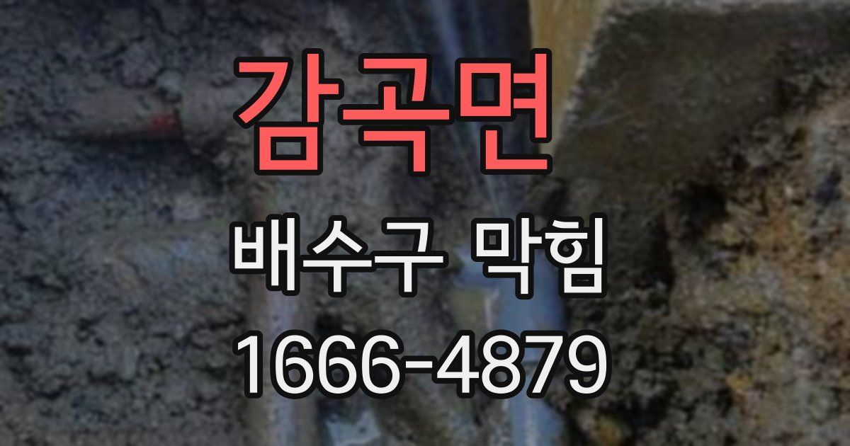 감곡면 배수구 막힘