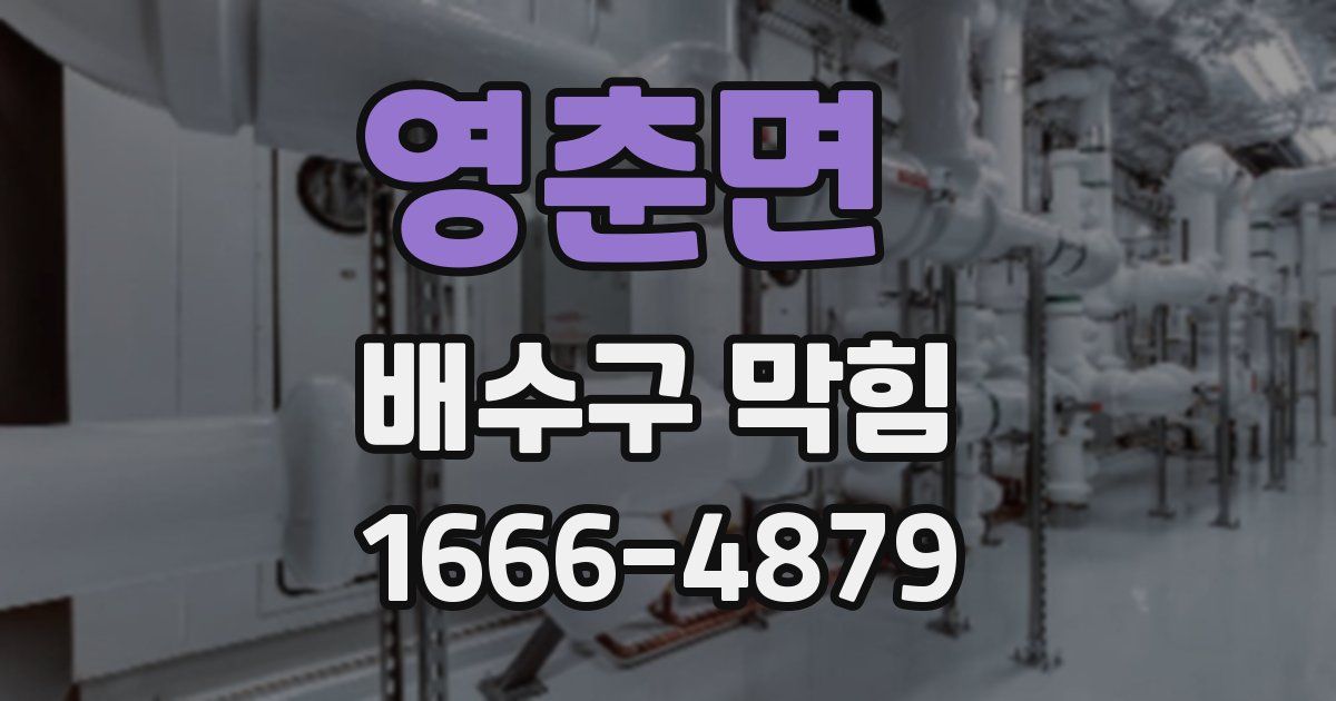 영춘면 배수구 막힘