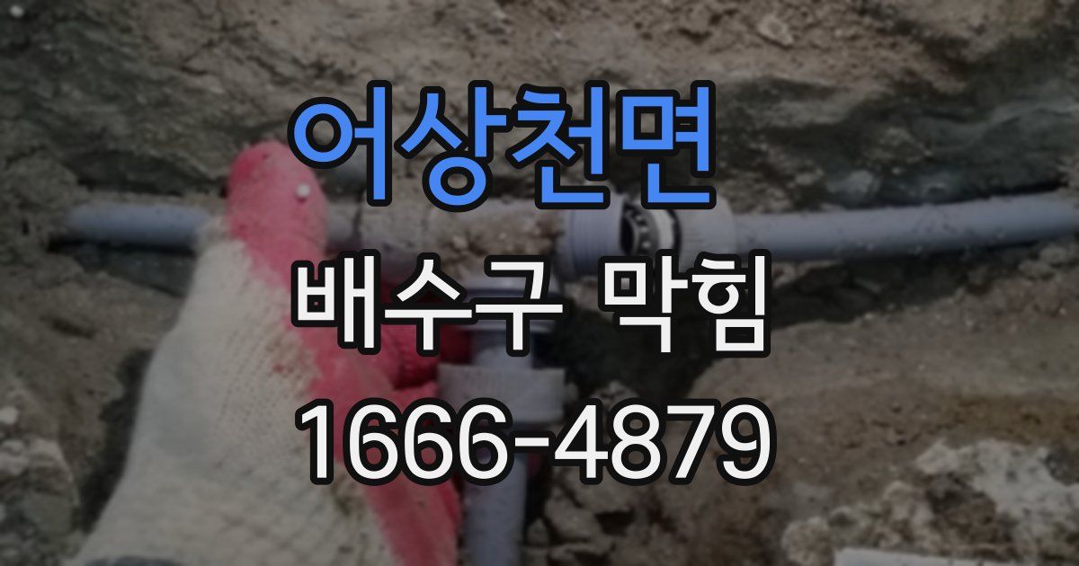 어상천면 배수구 막힘