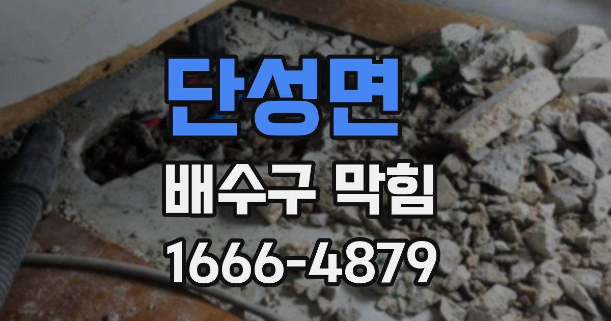 단성면 배수구 막힘