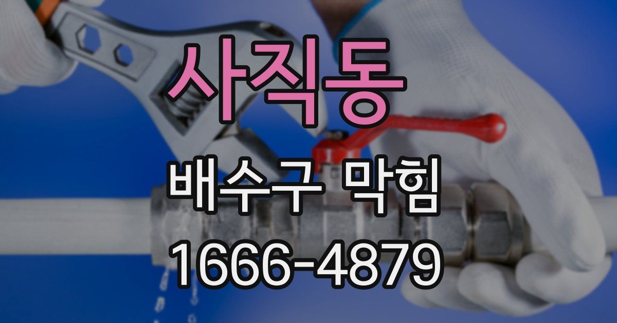 사직동 배수구 막힘