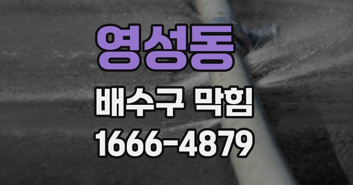 영성동 배수구 막힘