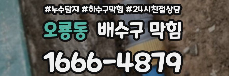 오룡동 배수구 막힘