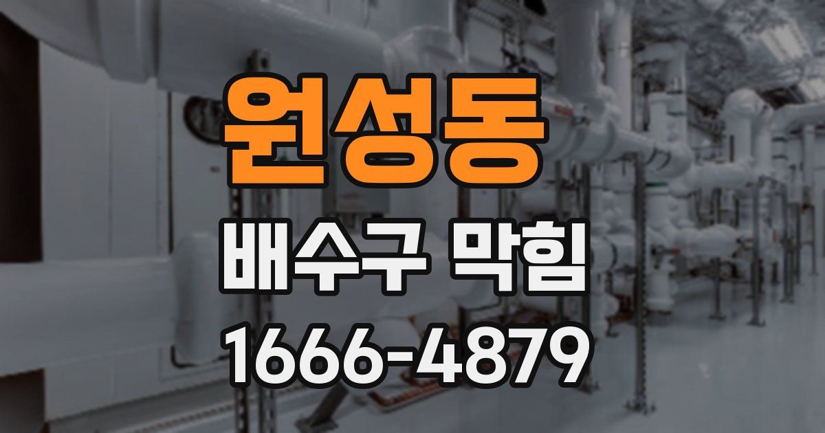 원성동 배수구 막힘