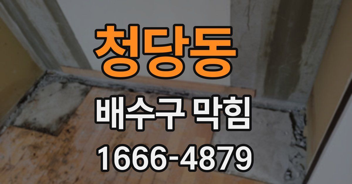 청당동 배수구 막힘