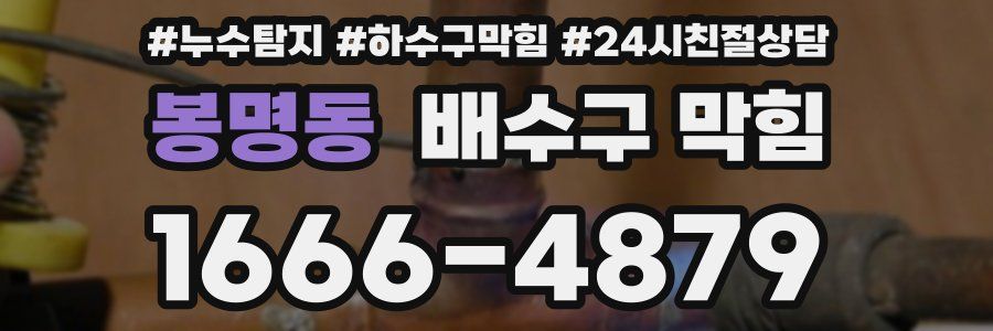 봉명동 배수구 막힘