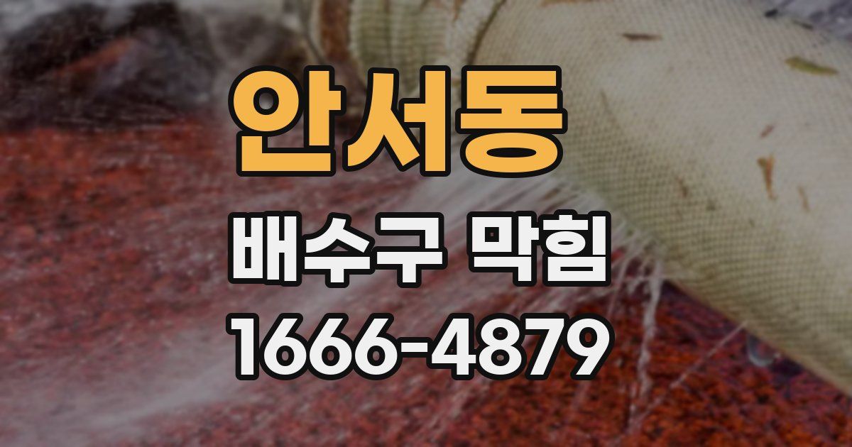 안서동 배수구 막힘