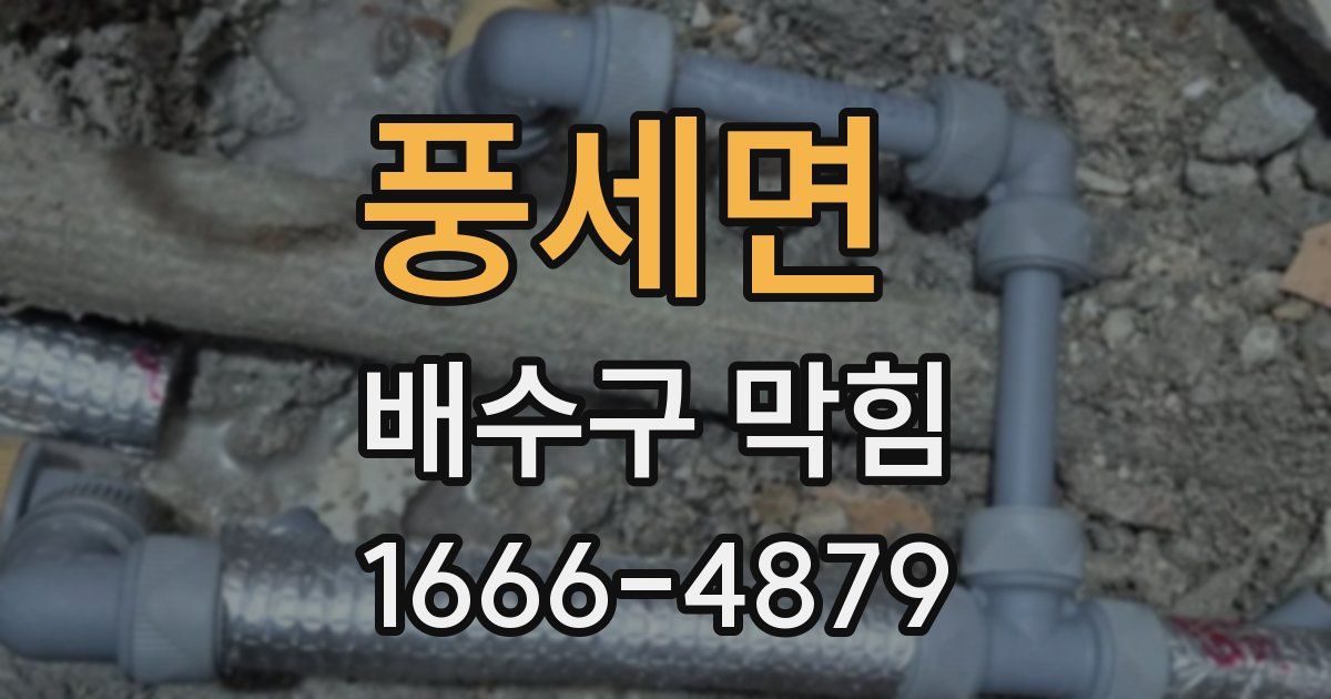 풍세면 배수구 막힘