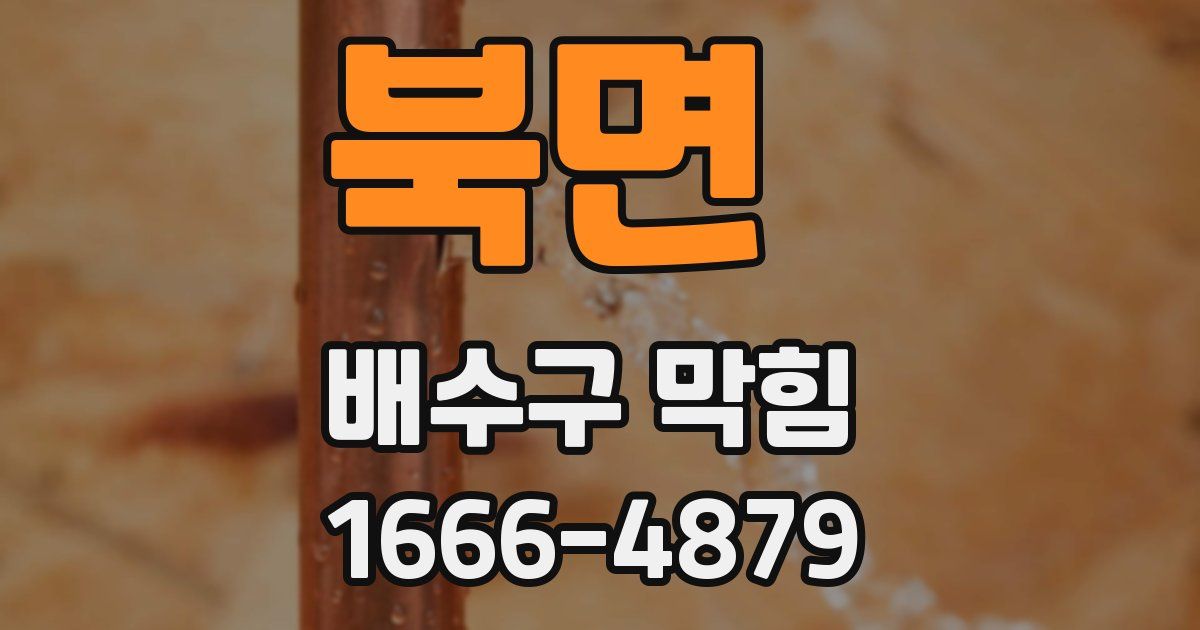 북면 배수구 막힘