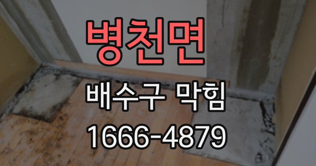 병천면 배수구 막힘