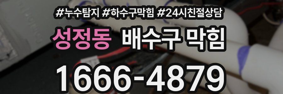 성정동 배수구 막힘