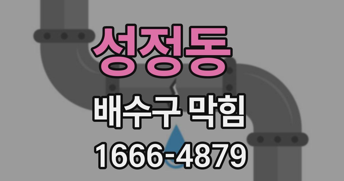 성정동 배수구 막힘