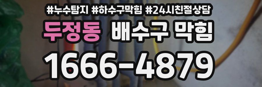 두정동 배수구 막힘