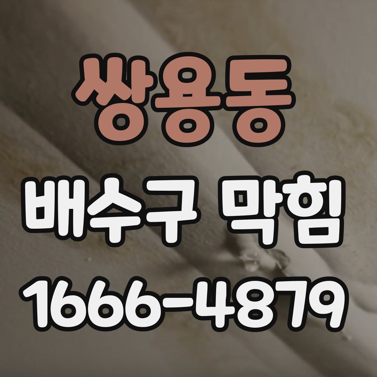쌍용동 배수구 막힘