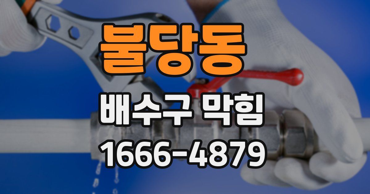 불당동 배수구 막힘