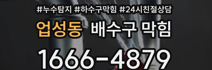 업성동 배수구 막힘