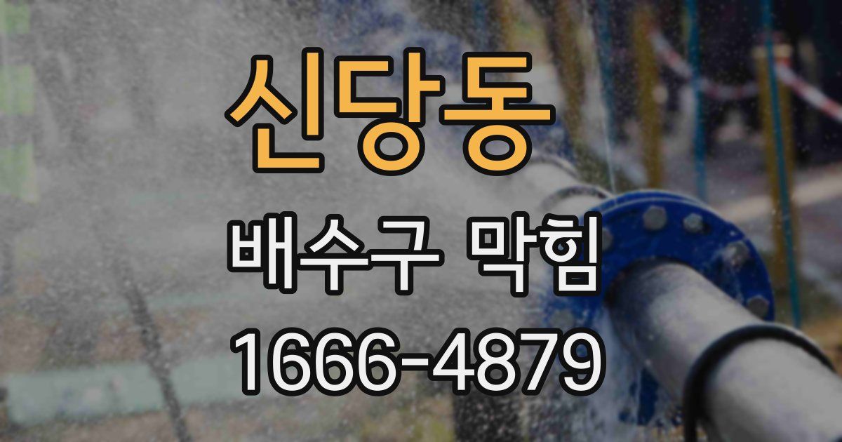 신당동 배수구 막힘