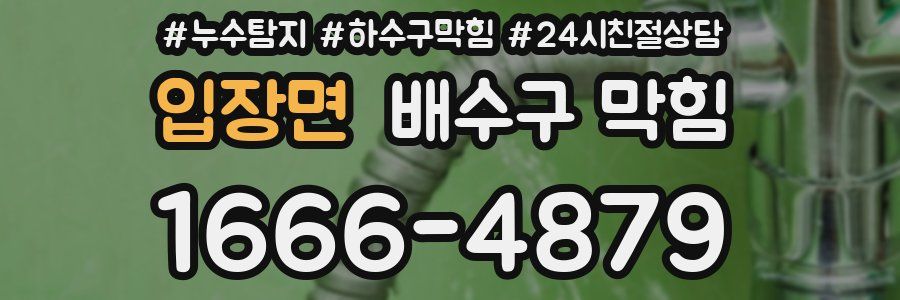 입장면 배수구 막힘